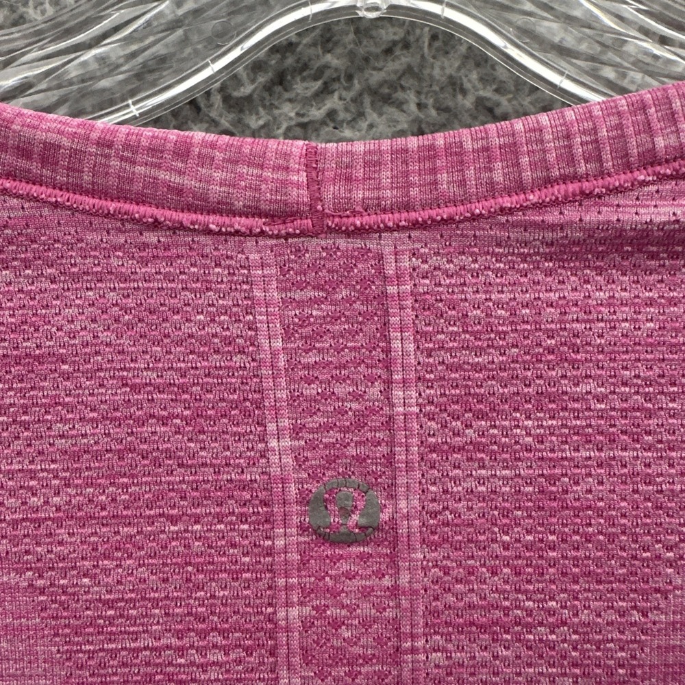 Lululemon Swiftly Long Sleeve Shirt Pink Athletic Athleisure Running Women's 8 - Picture 5 of 9